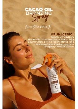 SPREY KAKAO YAĞLI BRONZLAŞTIRICI HAVUÇ YAĞI VITAMIN E 200ML