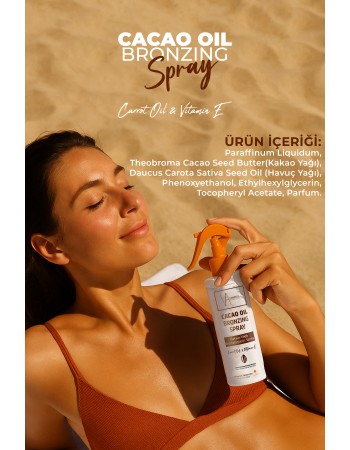 SPREY KAKAO YAĞLI BRONZLAŞTIRICI HAVUÇ YAĞI VITAMIN E 200ML