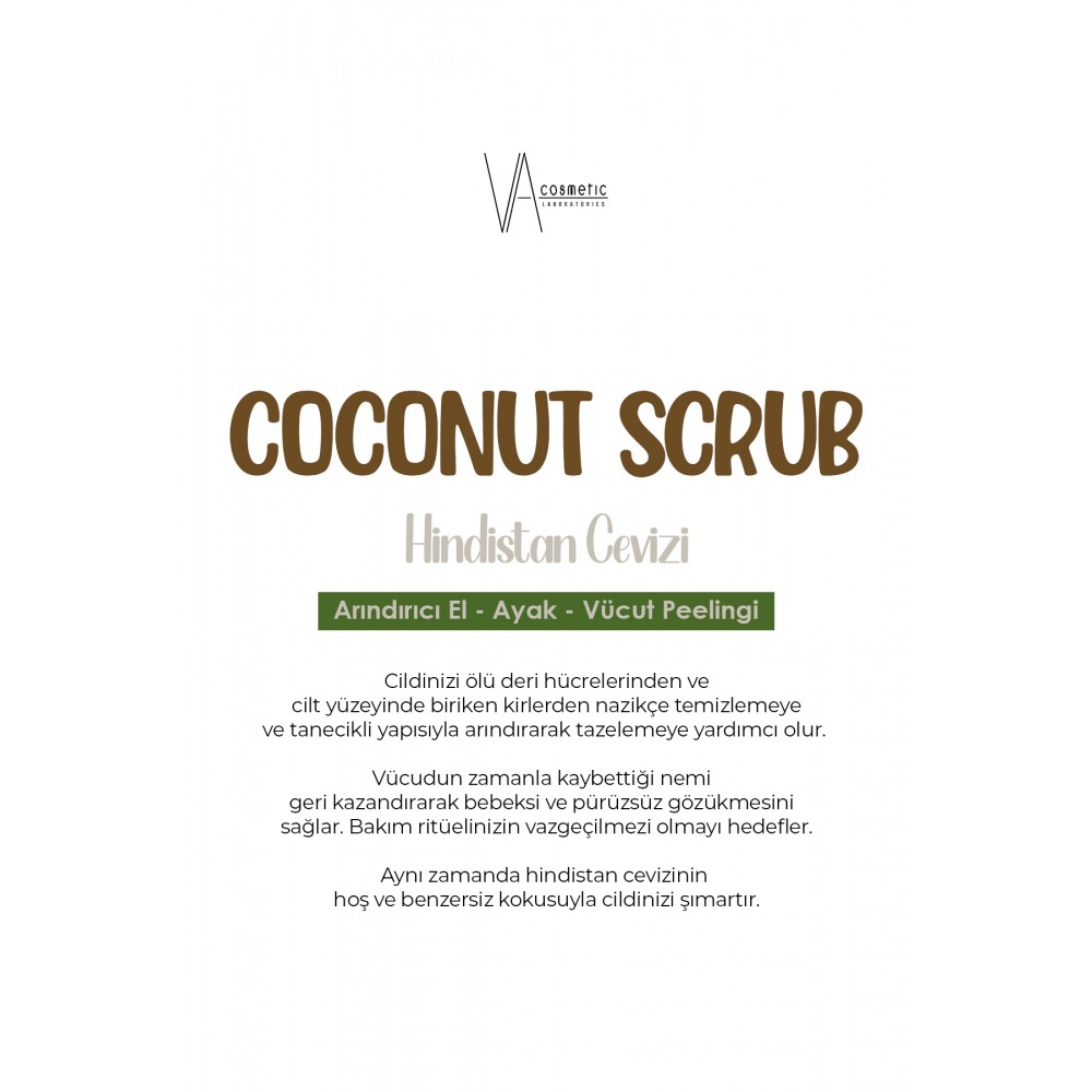 VA COSMETIC SCRUB HİNDİSTAN CEVİZİ 300 ML