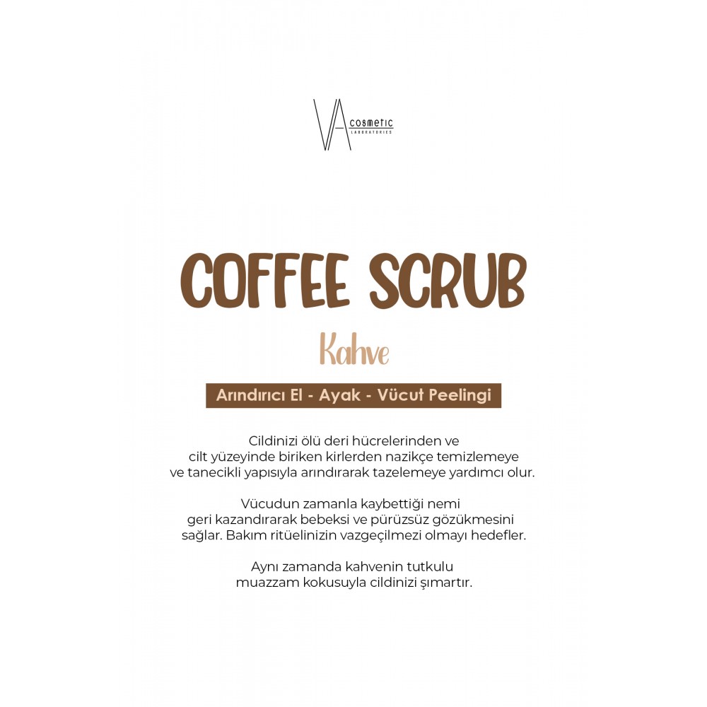 VA COSMETIC SCRUB KAHVE 300 ML