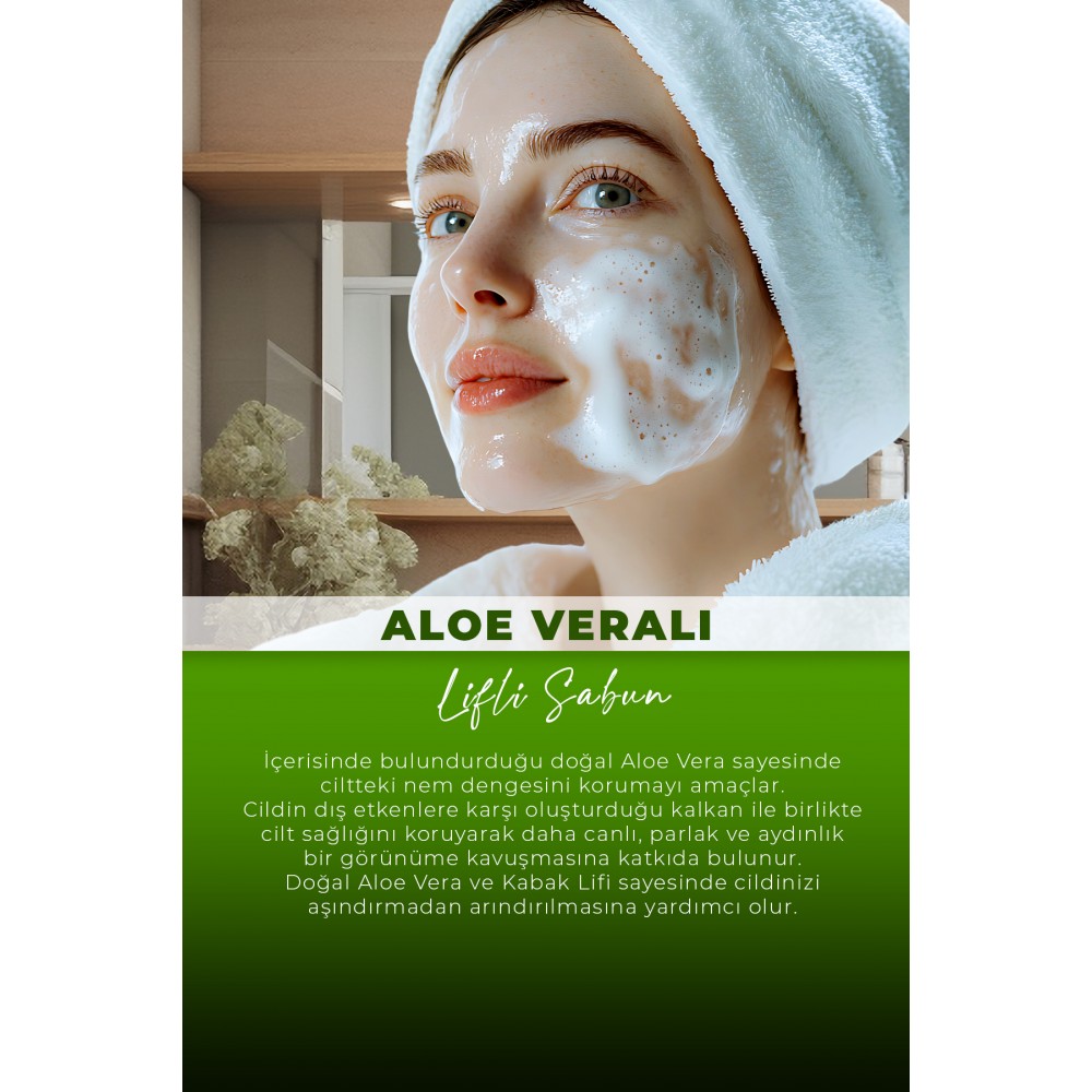 VA COSMETIC ALOE VERALI LİFLİ SABUN