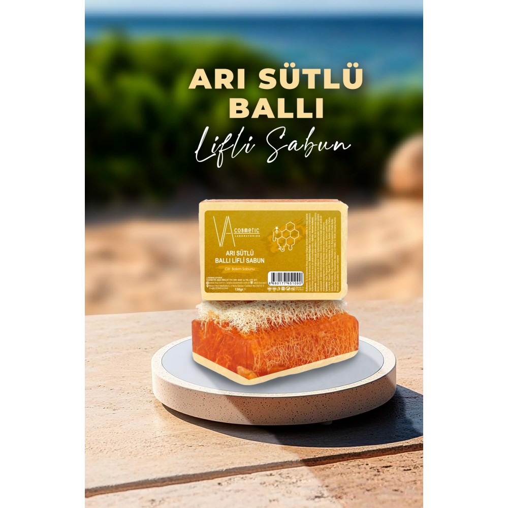 VA COSMETIC ARI SÜTLÜ BALLI LİFLİ SABUN 130 GR