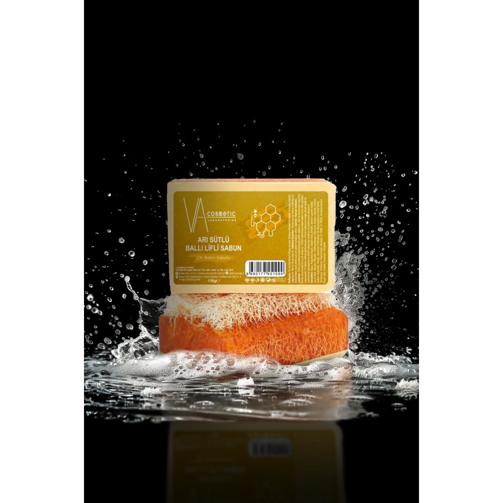 VA COSMETIC ARI SÜTLÜ BALLI LİFLİ SABUN 130 GR