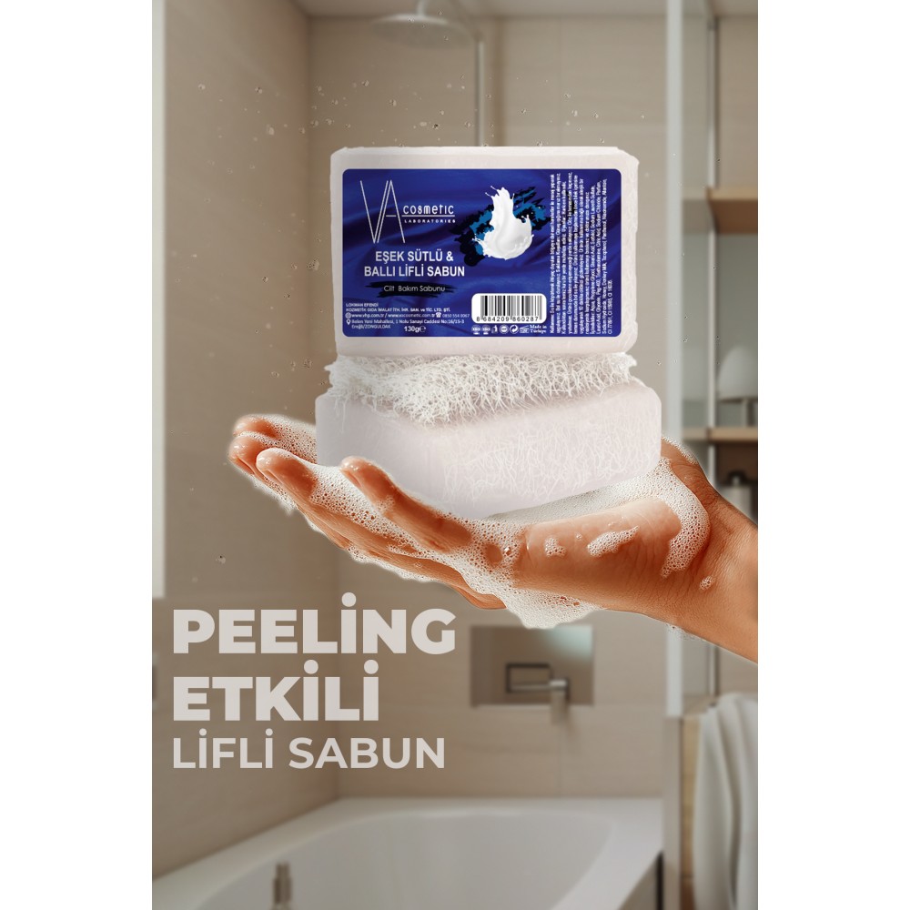 VA COSMETIC EŞŞEK SÜTLÜ BALLI LİFLİ SABUN