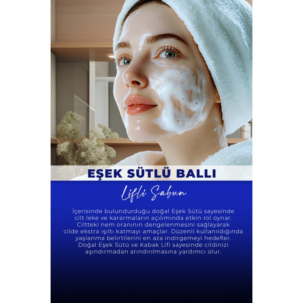 VA COSMETIC EŞŞEK SÜTLÜ BALLI LİFLİ SABUN