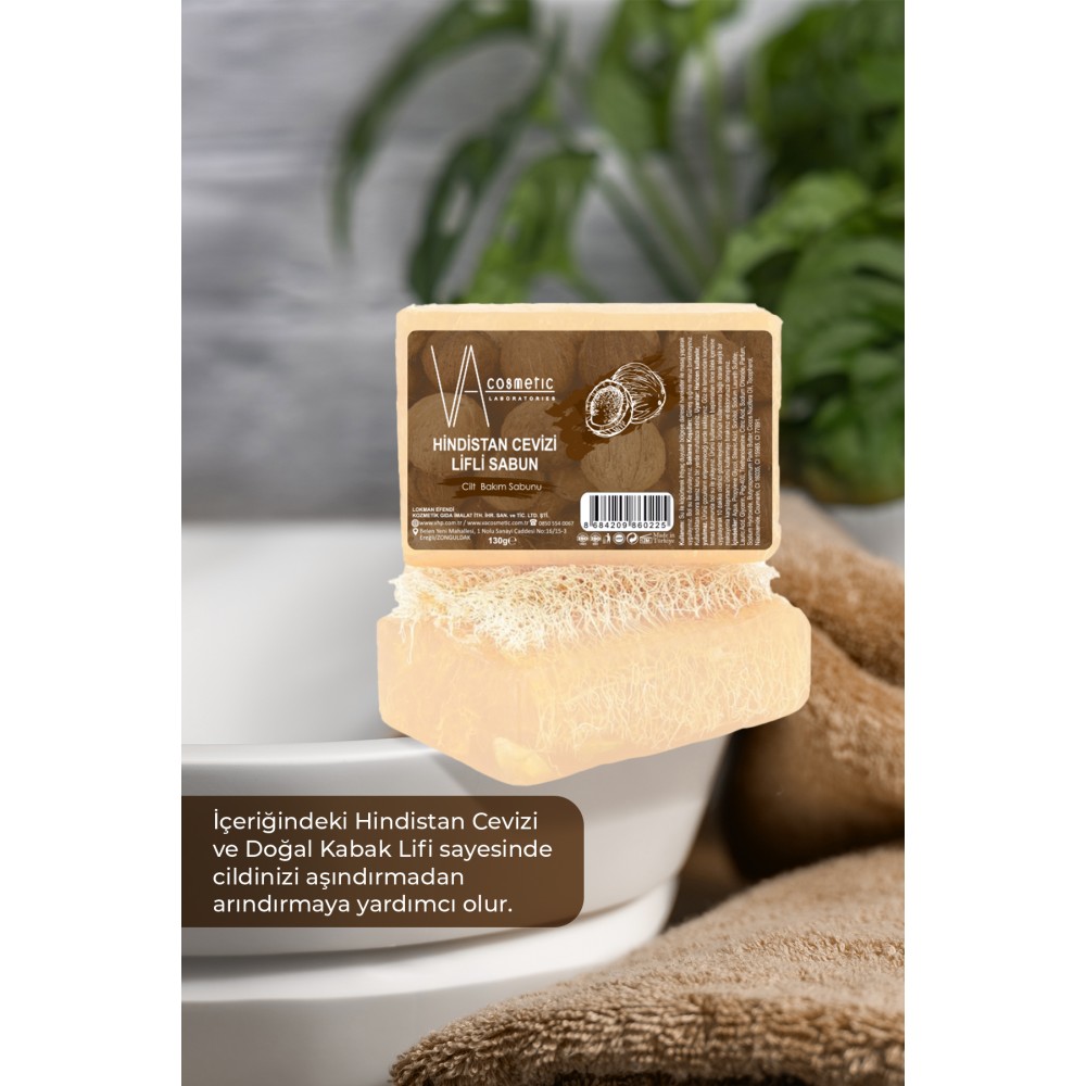 VA COSMETIC HİNDİSTAN CEVİZİ BALLI LİFLİ SABUN