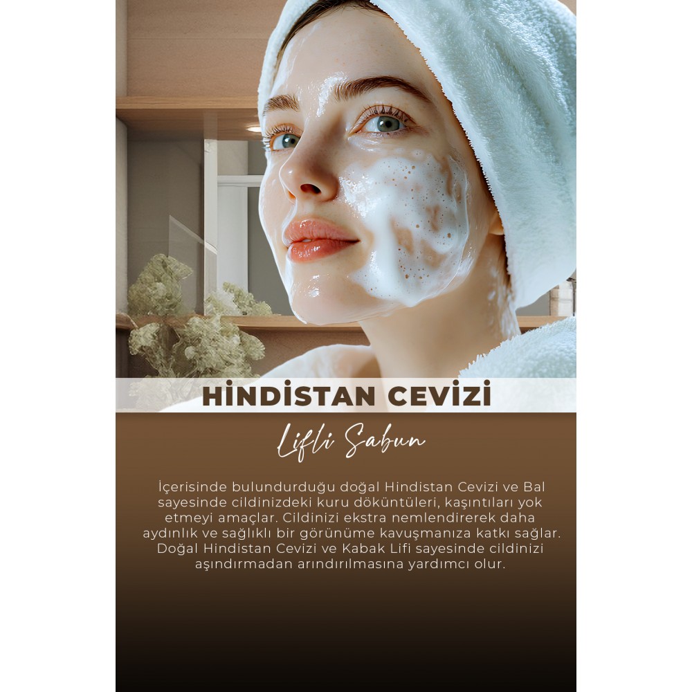 VA COSMETIC HİNDİSTAN CEVİZİ BALLI LİFLİ SABUN