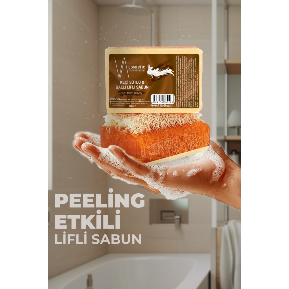 VA COSMETIC KEÇİ SÜTLÜ BALLI LİFLİ SABUN
