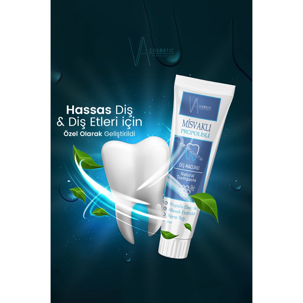 VA COSMETIC MİSVAKLI DİŞ MACUNU 100 ML
