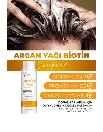 ŞAMPUAN VA COSMETIC ARGAN BİOTİN 400 ML