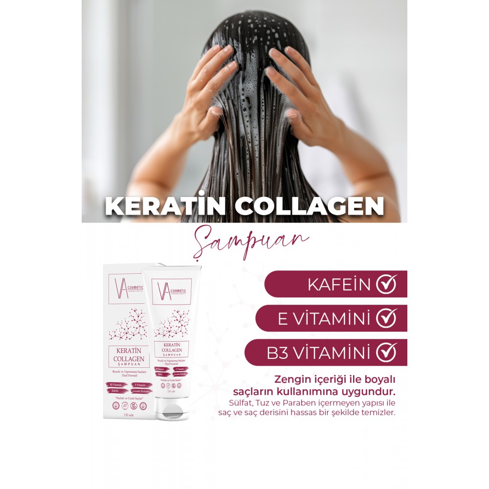 VA COSMETIC KERATİN COLLAGEN ŞAMPUAN 250 ML