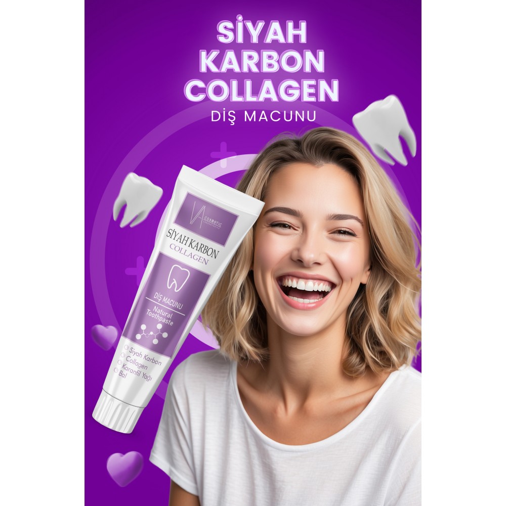 VA COSMETIC SİYAH KARBON DİŞ MACUNU 100ML