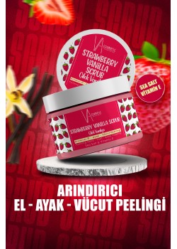 SCRUB EL AYAK VÜCUT PEELİNGİ ÇİLEK-VANİLYA 300 ML