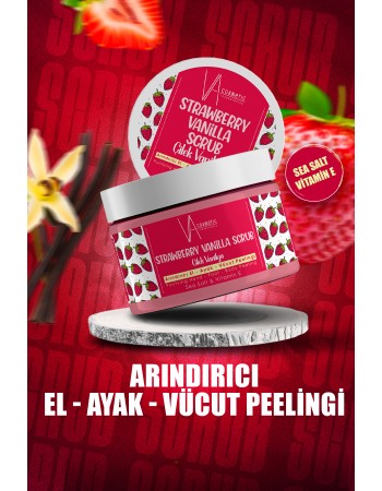 SCRUB EL AYAK VÜCUT PEELİNGİ ÇİLEK-VANİLYA 300 ML