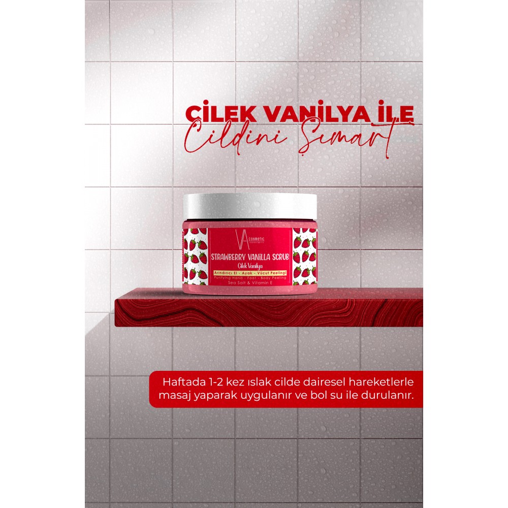 VA COSMETIC SCRUB ÇİLEK-VANİLYA 300 ML